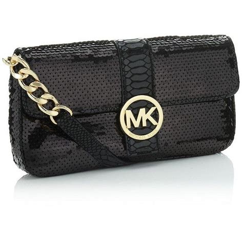 michael kors black sequins small flap fulton|MICHAEL KORS Fulton Solid Black Fabric Sequins Small Flap.